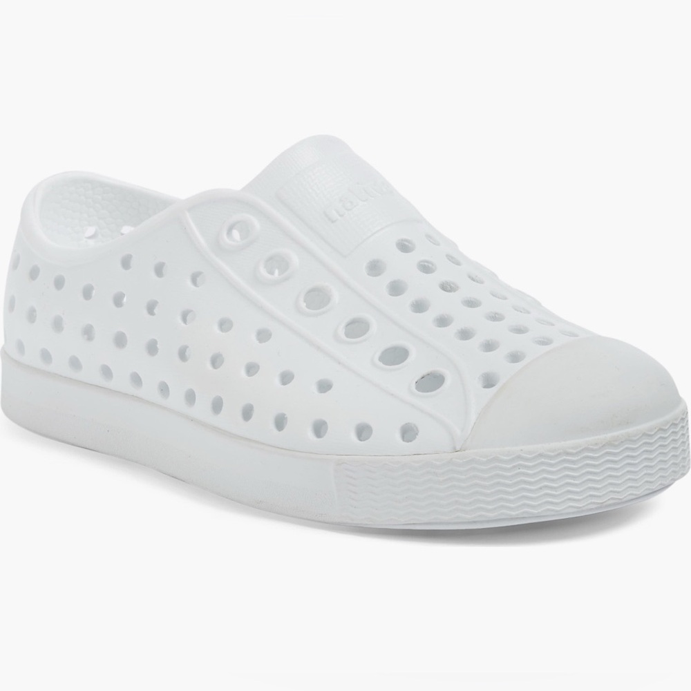 Native JeffersonWhite Perforated Slip-On Sneakers